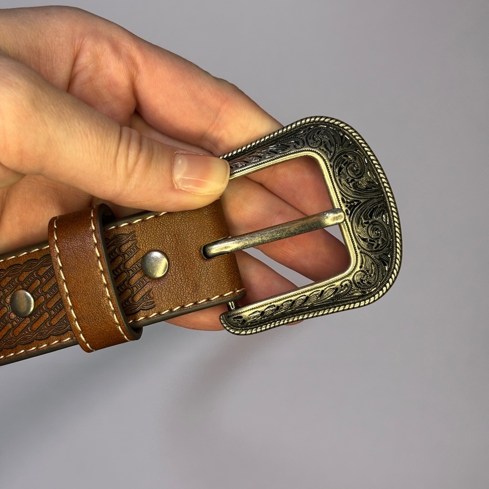 Cody James Vegan Leather Western Belt - Picture 2 of 5